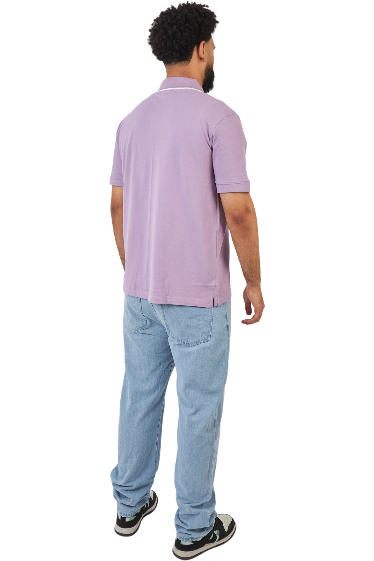lavender design polo shirt