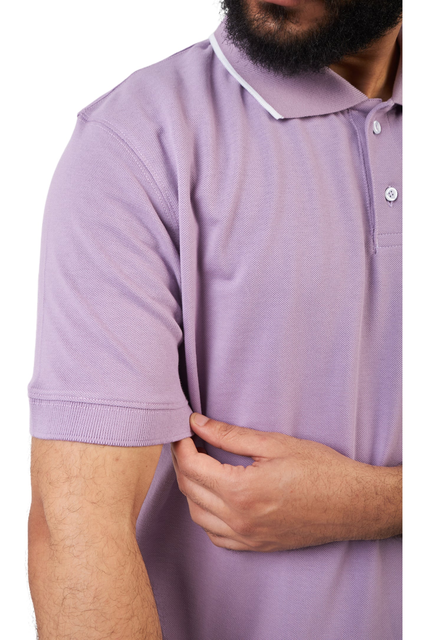 lavender design polo shirt