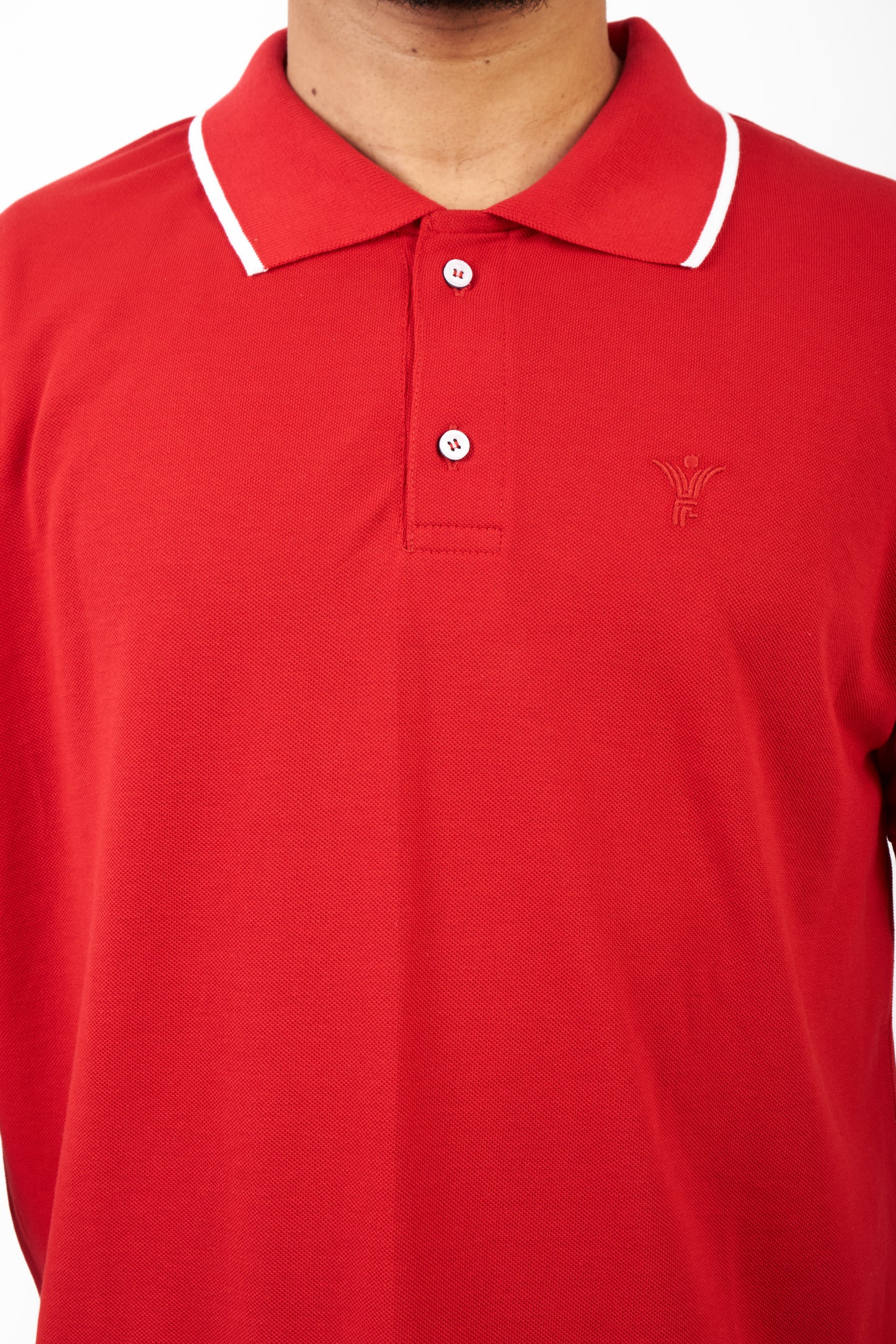 orange design polo shirt