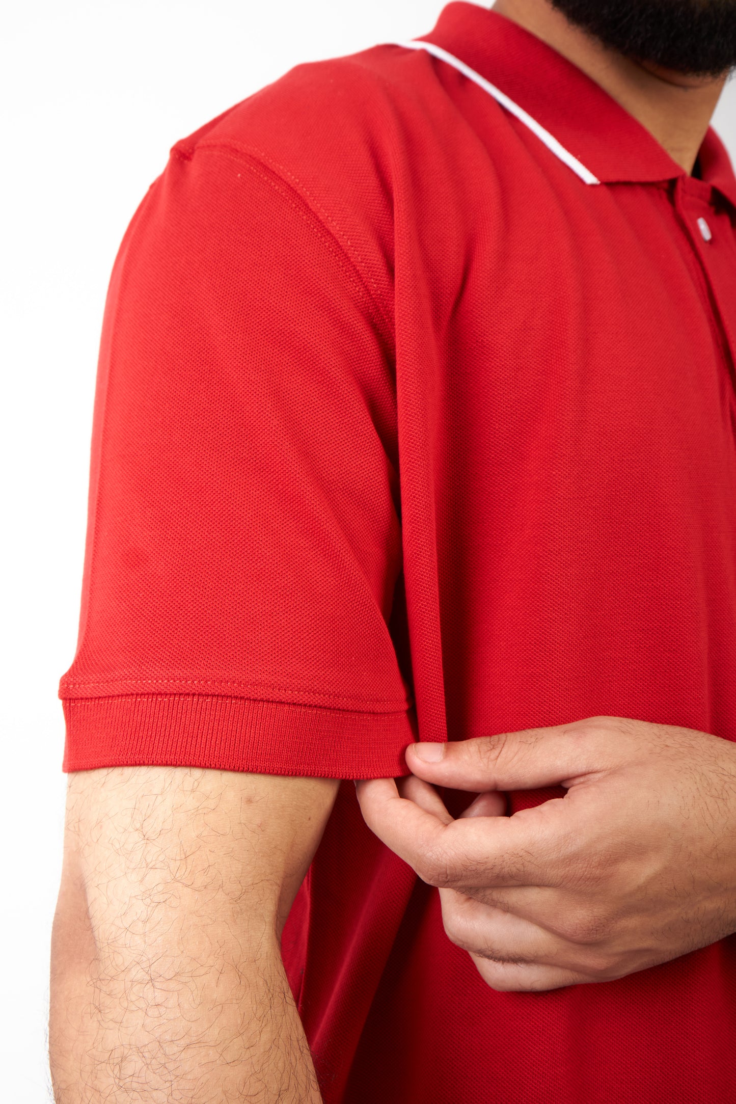 orange design polo shirt