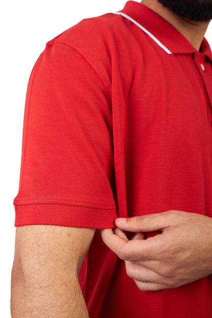 red design polo shirt