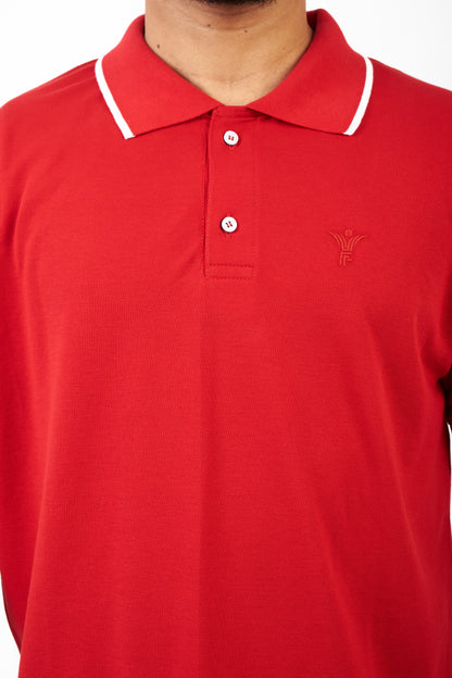 orange design polo shirt