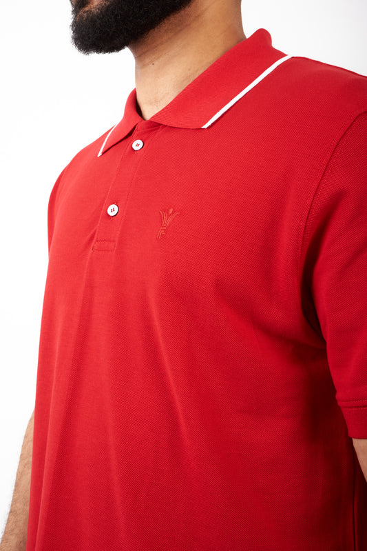 orange design polo shirt